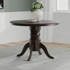 Glenwillow Home 42" Round Pedestal Dining Table + X-Back Dining Chairs Dining Set