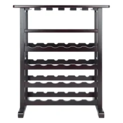 Vinny Wine Rack Espresso Dark Espresso - Winsome -Baxton Studio Shop GUEST 011da622 e871 4e9d 8116 a4fccea41f4e