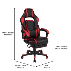 BlackArc Zulu Gaming Desk And Chair Set, Ergonomic Gaming Chair With USB Massage, Slide-Out Footrest, And Detachable Headrest Pillow -Baxton Studio Shop GUEST 014b766c f90b 4975 a816 24b7313330eb