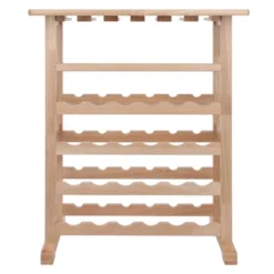 24-Bottle Wine Rack Wood/Beechwood - Winsome -Baxton Studio Shop GUEST 014f2166 b435 4c8a b9b8 010496be3e1a