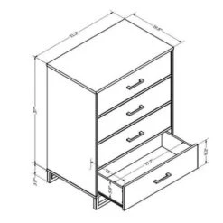 Mixed Material 4 Drawer Dresser - Room Essentials™ -Baxton Studio Shop GUEST 0183eaab ffa6 4b7e b8e1 e252b8eb2e08