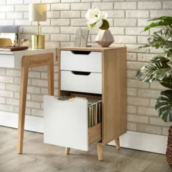Este 3 Drawer Filing Cabinet Natural/White - Buylateral -Baxton Studio Shop GUEST 01c7b509 bdfa 4cfb 8076 1981df9ef684