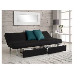 DHP Sola Storage Futon Black - Dorel Home Products -Baxton Studio Shop GUEST 02c63c5f 633a 4bdd bc76 d5478268ffe5