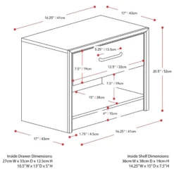 Newport Drawer Nightstand - CorLiving -Baxton Studio Shop GUEST 030312bd 64db 4828 b2a0 2ca5af50a40b