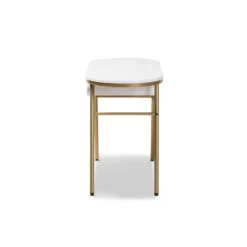 Mabel Metal Console Table With Faux Marble Tabletop Gold - Baxton Studio -Baxton Studio Shop GUEST 03bf758a 0e86 426a a85b 104f1234fd9c