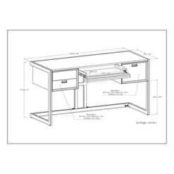 Arley Desk Weathered Gray - WyndenHall -Baxton Studio Shop GUEST 040f2dda 615e 4805 9b0b d7b59db91cd5