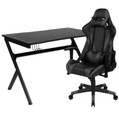Flash Furniture Gaming Desk And Reclining Gaming Chair Set With Cup Holder, Headphone Hook & 2 Wire Management Holes -Baxton Studio Shop GUEST 04820f29 f7a1 4fa5 abc5 4abb677a239e
