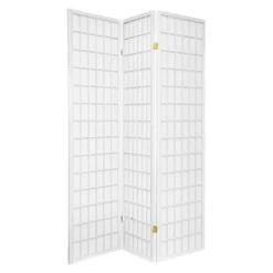 6 Ft. Tall Window Pane Shoji Screen 3 Panels - Oriental Furniture