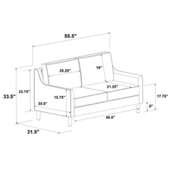 Prescott Loveseat - Threshold™ 21 Prescott Loveseat - Threshold™ -Baxton Studio Shop GUEST 0562b811 53b5 4468 9b10 5a270f47b7c4