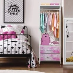 Sorbus Clothing Rack With Drawers Garment Stand Dresser Pink -Baxton Studio Shop GUEST 05921d4c 4cf9 4df5 b7e8 5563556fea43