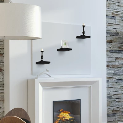Sorbus Decorative Floating Shelves Black 1 Sorbus Decorative Floating Shelves Black