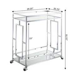 Town Square Bar Cart Clear Glass/Mirror/Chrome - Breighton Home 7 Town Square Bar Cart Clear Glass/Mirror/Chrome - Breighton Home -Baxton Studio Shop GUEST 05a331a5 f4e7 432f 86e3 faaf4592005c