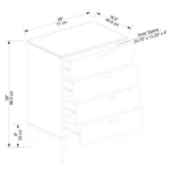 Reid 4 Drawer Chest Walnut - Linon -Baxton Studio Shop GUEST 05d7d3ed 475d 4b26 af9d 625ab6b160d5