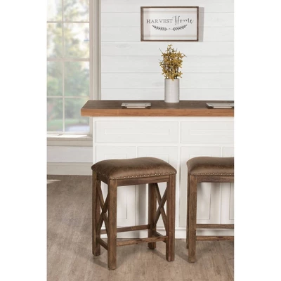 Set Of 2 Willow Bend Counter Height Barstool Walnut/Brown- Hillsdale Furniture 2 Set Of 2 Willow Bend Counter Height Barstool Walnut/Brown- Hillsdale Furniture - Image 2