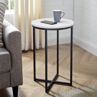 Vivian Glam X Leg Round Side Table - Saracina Home 9 Vivian Glam X Leg Round Side Table - Saracina Home - Image 9