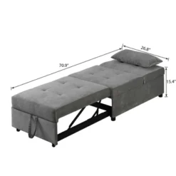 Pull Out Sleeper Sofa With Pillow - ModernLuxe -Baxton Studio Shop GUEST 06af45fe 3dda 43a3 8ecd f72fcd82b80a