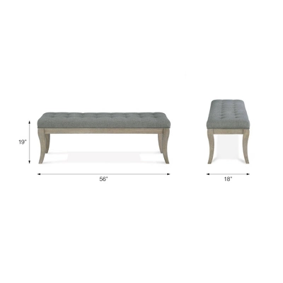 Adina Rectangular Tufted Bench Taupe - Dorel Living 6 Adina Rectangular Tufted Bench Taupe - Dorel Living - Image 6
