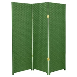4 Ft. Tall Woven Fiber Room Divider (3 Panels) - Oriental Furniture -Baxton Studio Shop GUEST 082ad844 9d7f 4314 b738 ac200070d74e