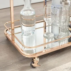 Alcott 3 Tier Bar Cart Bright Gold - Angelo:HOME -Baxton Studio Shop GUEST 08542ad7 5c77 4d1e bda6 f919261fbb70