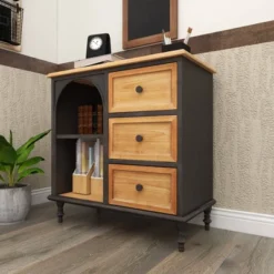 Farmhouse Wood Cabinet Black - Olivia & May 32 Farmhouse Wood Cabinet Black - Olivia & May -Baxton Studio Shop GUEST 089e6b7b 0dc7 447d abfd 19069fb23fc2