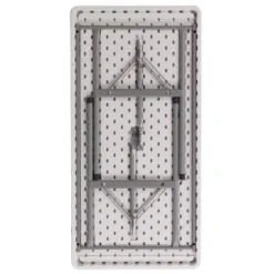 Emma And Oliver 4-Foot Granite White Plastic Folding Table - Banquet / Event Folding Table -Baxton Studio Shop GUEST 08e4950d 14b4 4564 930c 6ebd655f9474