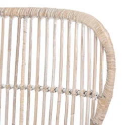 Lenu Rattan Accent Chair W/ Cushion - Grey White Wash/White/ Black - Safavieh -Baxton Studio Shop GUEST 08e98c9d 0a43 4d42 b5f7 6dddda43018d