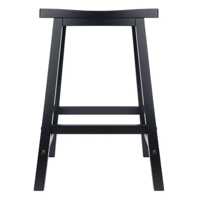 24" Satori Saddle Seat Counter Height Barstool - Winsome 1 24" Satori Saddle Seat Counter Height Barstool - Winsome