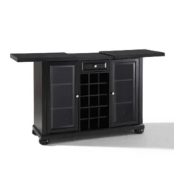 Alexandria Sliding Top Bar Cabinet Black - Crosley -Baxton Studio Shop GUEST 09955d36 be99 43d6 9f08 fa45fbad08bd