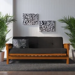 8" Full Fletcher Thermobonded High Density Polyester Fill Futon Mattress - Room & Joy