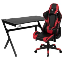 Flash Furniture Gaming Desk And Reclining Gaming Chair Set With Cup Holder, Headphone Hook & 2 Wire Management Holes -Baxton Studio Shop GUEST 0b74ba46 4ebe 48e7 9b1e 9284656bc862 1