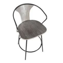 25" Waco Industrial Counter Height Barstool Black/Gray - LumiSource 11 25" Waco Industrial Counter Height Barstool Black/Gray - LumiSource -Baxton Studio Shop GUEST 0b9a947b 96e0 453c aa86 5cd4f4b57560