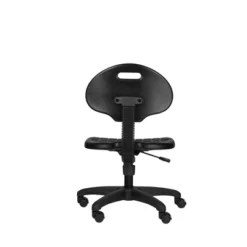 16"-21" Adjustable Height Polyurethane Task Office Chair Black- Hampden Furnishings -Baxton Studio Shop GUEST 0ba08a1e 2077 4183 987b a5829b36163e