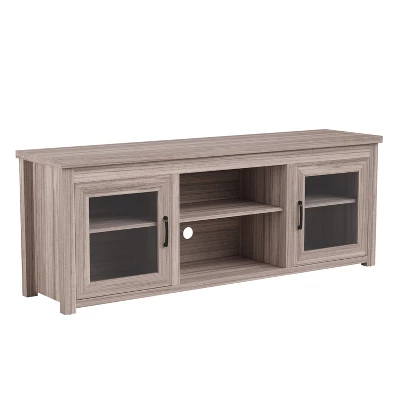 Emma And Oliver TV Stand For Up To 80" TV's - 65" Media Console With Classic Full Glass Doors & 3 Adjustable Shelves 12 Emma And Oliver TV Stand For Up To 80" TV's - 65" Media Console With Classic Full Glass Doors & 3 Adjustable Shelves - Image 12