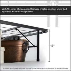 Continental Sleep 14 Inch Quickbase Metal Mattress Platform Bed Frame Foundation With Steel Slats (No Box Spring Needed), Twin, Black -Baxton Studio Shop GUEST 0baf6bac 4781 4858 b226 92418024a0a4