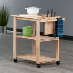 Utility Cart With Cutting Board Wood/Natural - Winsome -Baxton Studio Shop GUEST 0d231582 e09f 48db bfd7 87b06aa04cf7