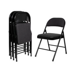 Set Of 4 Fabric Padded Folding Chairs - Hampden Furnishings