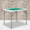 Flash Furniture 34.5" Square 4-Player Folding Card Game Table With Green Playing Surface And Cup Holders
