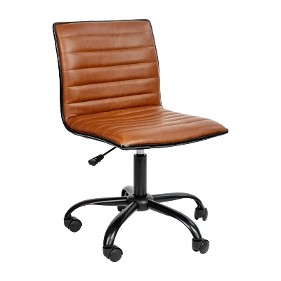 Merrick Lane Home Office Chair Ergonomic Executive Ribbed Low Back Armless Computer Desk Chair - Base, Frame & Border 14 Merrick Lane Home Office Chair Ergonomic Executive Ribbed Low Back Armless Computer Desk Chair - Base, Frame & Border - Image 14