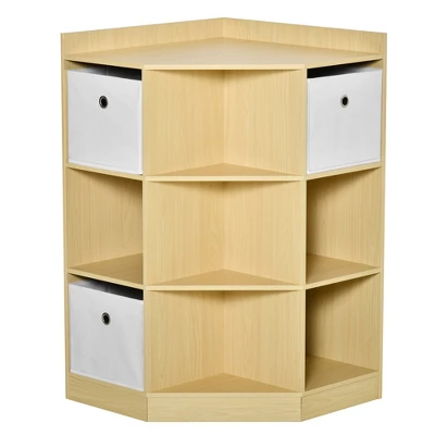 HOMCOM Wooden Kids Cabinet Freestanding Corner Storage Drawer Toys Clothes Books Organizer Dresser Children Bookcase Display Shelf Wardrobe For Bedroom With Anti-toppling Hardware Drawers 8 HOMCOM Wooden Kids Cabinet Freestanding Corner Storage Drawer Toys Clothes Books Organizer Dresser Children Bookcase Display Shelf Wardrobe For Bedroom With Anti-toppling Hardware Drawers - Image 8