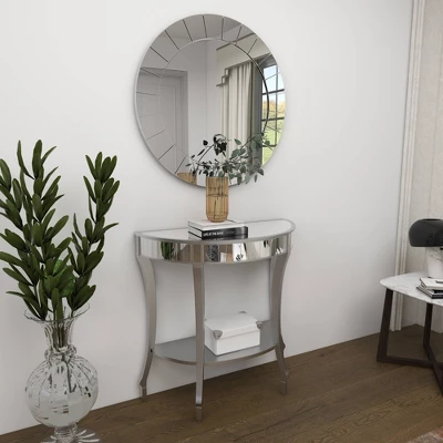 Set Of 2 Glam Fir Console Tables With Mirror White - Olivia & May 10 Set Of 2 Glam Fir Console Tables With Mirror White - Olivia & May - Image 10