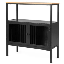 Costway Kitchen Server Buffet Sideboard Storage Cabinet Cupboard With 2 Doors & Open Shelf -Baxton Studio Shop GUEST 0fe6f1d9 e28e 4608 acad 883c905f1aee