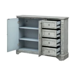 Andrew 2 Door 4 Drawer Credenza Distressed Blue - Treasure Trove Accents -Baxton Studio Shop GUEST 1014924b bb15 4861 b3c4 a5d15791182c