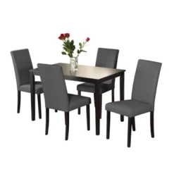 5pc Bettega Rectangular Dining Set - Buylateral -Baxton Studio Shop GUEST 117e2dce b030 46de 85f4 1f4713586342