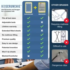 Bed Scrunchie 360 Degree Bed Sheet Tightener And Extender - 1 Pack -Baxton Studio Shop GUEST 120dbc6c b257 4afb 8fc7 3e45d0205edb