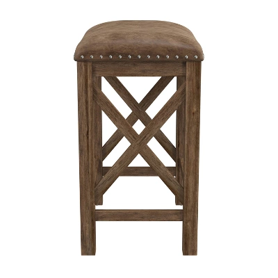 Set Of 2 Willow Bend Counter Height Barstool Walnut/Brown- Hillsdale Furniture 5 Set Of 2 Willow Bend Counter Height Barstool Walnut/Brown- Hillsdale Furniture - Image 5
