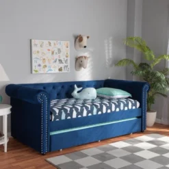 Mabelle Daybed With Trundle - Baxton Studio -Baxton Studio Shop GUEST 12f68609 ea64 49c6 ba99 62f3b2a2fdef