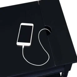 Country Oxford End Table With Charging Station - Johar Furniture -Baxton Studio Shop GUEST 1364343d 1781 4c25 bdf7 88a8182e4bd3