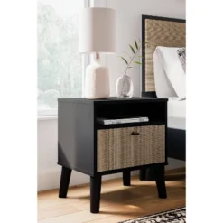 Charlang Nightstand Black/Gray/Beige - Signature Design By Ashley
