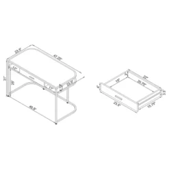 Ember 1 Drawer Writing Desk - Coaster -Baxton Studio Shop GUEST 146f487b 17b0 492c 9404 02a92576d1a4
