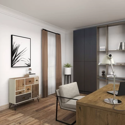 Wood And Metal 7 Drawer Buffet White/Black - Olivia & May 15 Wood And Metal 7 Drawer Buffet White/Black - Olivia & May - Image 15